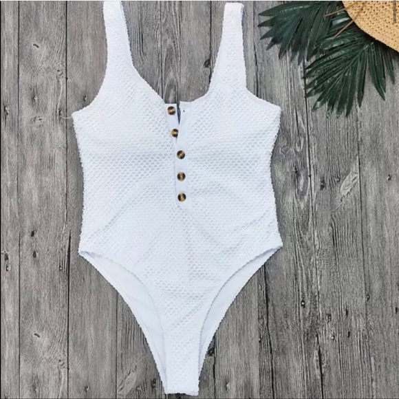 Other - boutique white one piece with buttons